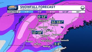 Video: Nor'easter continues to bring snow and wind to New Hampshire