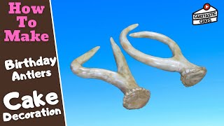 DEER ANTLERS Cake Decorating Tutorial How to Make 40th Birthday Cake Decorations by Caketastic Cakes