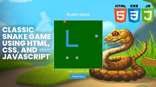 Snake Game using HTML CSS and JavaScript.
