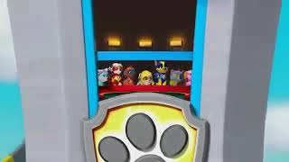 Paw patrol ll all mighty pups going inside to the mighty tower and 6pups on deck