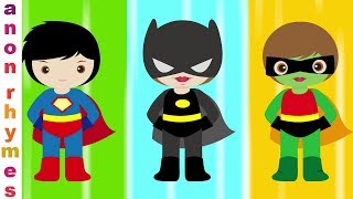 Educational Video For Kids | Superheroes Finger Family Song | Nursery Rhymes & Kids Songs | Children