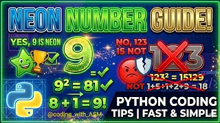 How to check whether a number is Neon number or not?