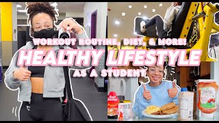 how i manage a healthy lifestyle *as a college student* | my workout routine, diet & more!