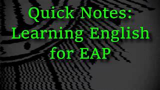 EAP 2 IPA Basics