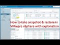 How to take  virtual machine snapshot and restore in VMware vSphere ? | Snapshot explanation in ESXi