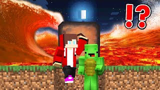 LAVA Tsunami vs Security House Base JJ and Mikey in Minecraft Funny Challenge Maizen Mizen JJ Mikey
