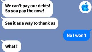 【Apple】My parents tried to sell me to loan sharks to pay off their debt... but it backfired big time