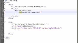 JavaScript - DOM Events - Part 1