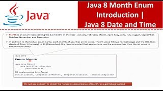 Java 8 Month Enum Introduction | Java 8 Date and Time | Java Date and Time