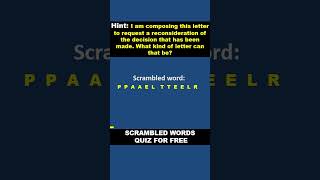 Take the Scrambled Word Challenge and Guess the Category of Letter