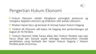 Pengantar Hukum Ekonomi