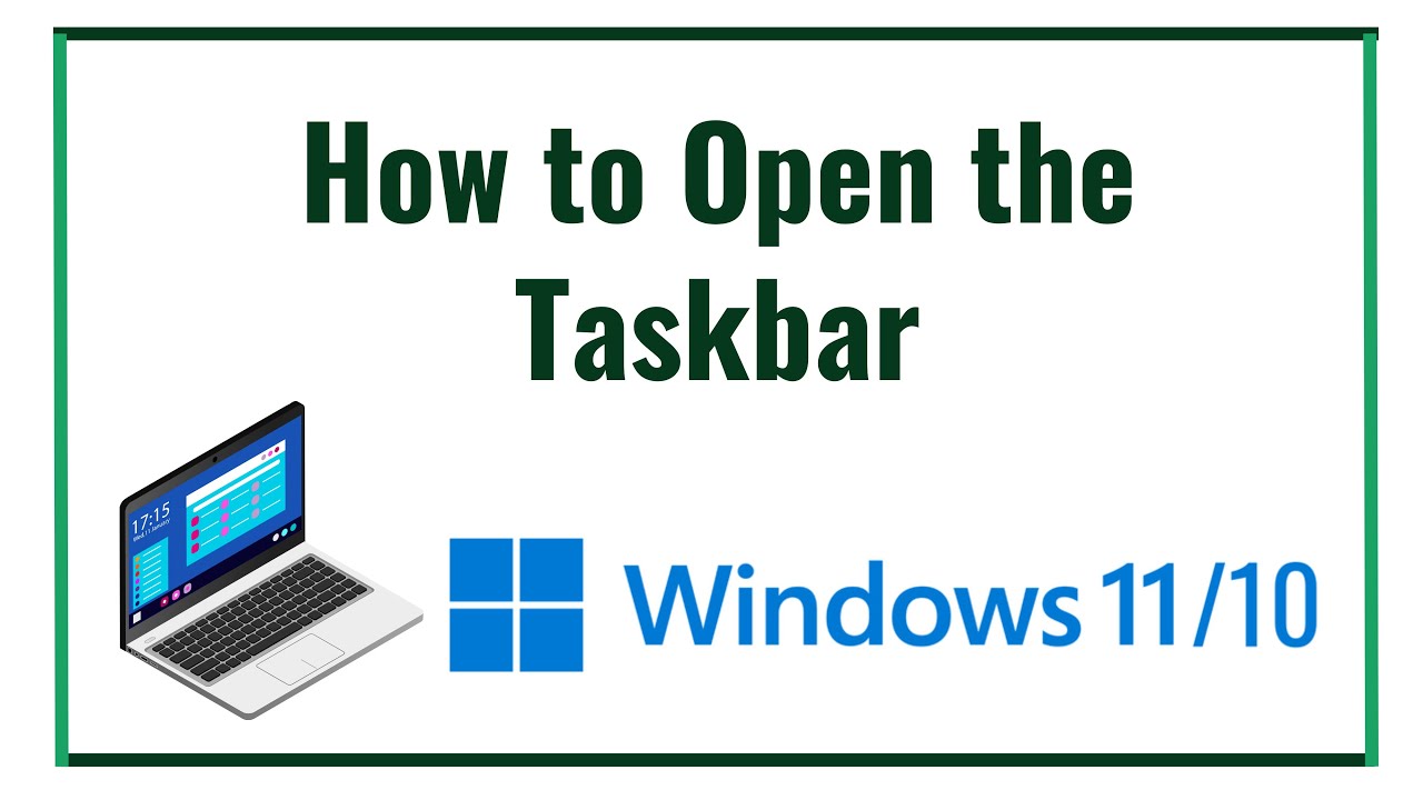 How To Open The Taskbar In Windows 11 - YouTube