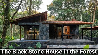 Exploring the Mysterious Black Stone House Deep in the Forest