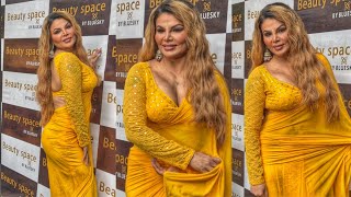 OMG ! Rakhi Sawant Looking Too Beautiful & Hot In Yellow Saaree | Rakhi Sawant New Look