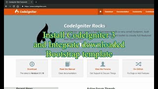 How to Install CodeIgniter 3 and Integrate downloaded Bootstrap template