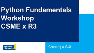 Python Lesson 8: Creating a GUI - Setup