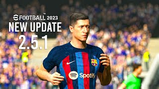 Efootball 2023 - Barcelona vs Atletico Madrid | New Update Version 2.5.1 | PC