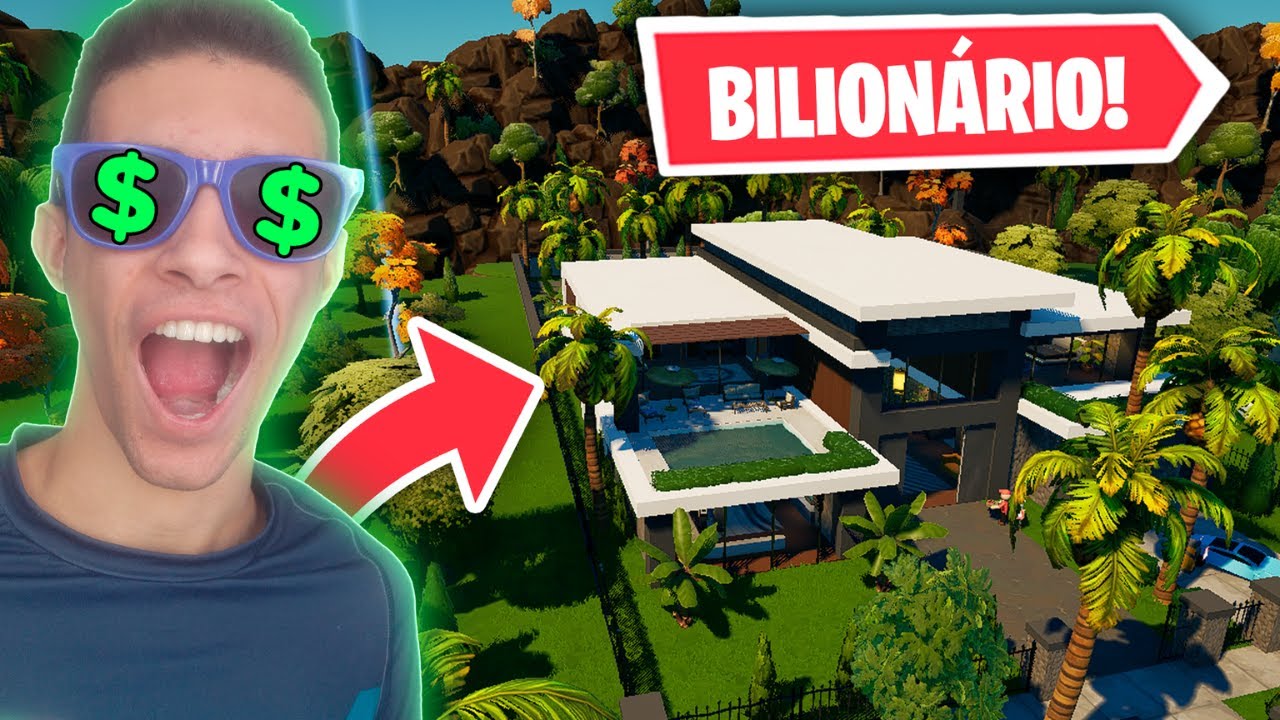 FIQUEI BILIONÁRIO DENTRO DO FORTNITE! | Jogando Pro Billionaire Tycoon ...