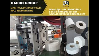 New Design Hand Towel Roll Toilet Paper Roll Rewinder Maxi Jumbo Roll Tissue Machine Line