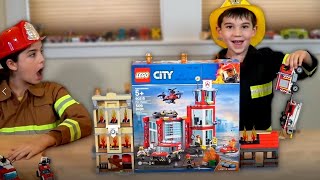 LEGO City Firefighters & Cops Pretend Play Skits! | COMPILATION | JackJack Plays