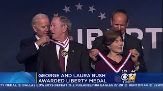 George W. Bush, Laura Bush Honored For Work With Veterans