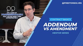 Addendum vs. Amendment in Contracts: Key Differences & Best Practices | Real Estate Contract basics