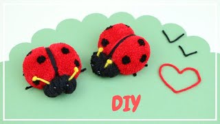 Amazing Ladybug Pom Pom toy 🐞 How to make a Ladybug of yarn 🧶 Craft ideas with wool 🎬 DIY NataliDoma