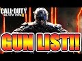 Black Ops 3 GUN LIST! - All Known Guns Right Now (Call of Duty BO3 Multiplayer Weapons) | Chaos