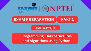 Programming, Data Structures And Algorithms Using Python Part 1 || NPTEL Exam Series 2024 #nptel