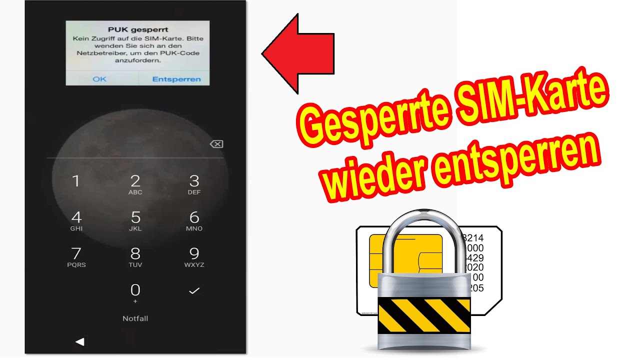 Gesperrte SIM-Karte Wieder Entsperren - PIN & PUK Vergessen - Simkarte ...