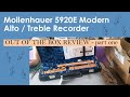 Mollenhauer 5920E Modern Alto Treble Recorder - out of the box review PART ONE. First Impressions.