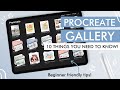 PROCREATE FOR BEGINNERS (10 things you need to know about the Procreate Gallery!)