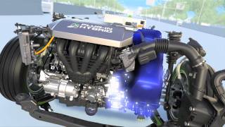 Animation explaining how the Ford CMax Energi plug-in hybrid works