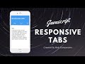 Simple Responsive Tabs Using HTML, CSS And Javascript