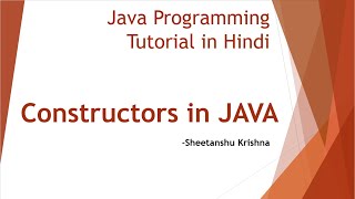 Constructors in Java | Default Constructor | Difference between Constructor and Method in java