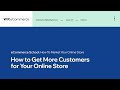 Lesson 3 | Get More Customers | Marketing Your Online Store | Wix eCommerce