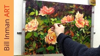 Learn to Paint Realistic Roses - Oil or Acrylic -  by Bill Inman