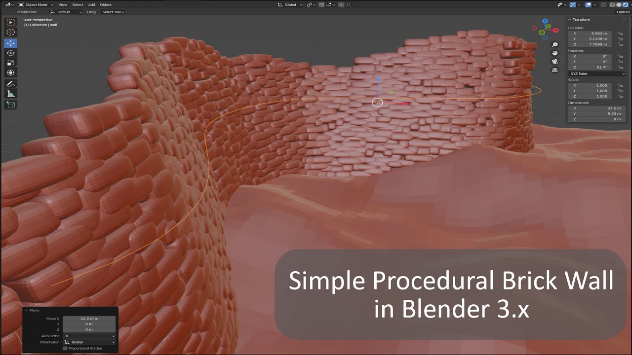 How To Create A Procedural Brick Wall In Blender - Geometry Nodes - YouTube