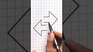 Amazing 3D Arrow 🤩✅ Satisfying Art 💯 Optical Illusion #shorts