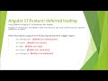 Angular 17 Feature defer loading | Deferrable views | Lazy loading components | Angular 17 Tutorial