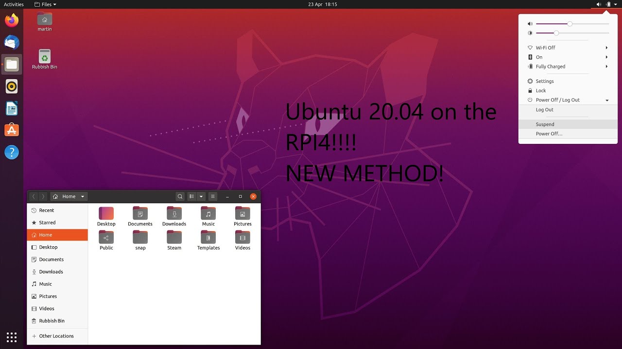 Ubuntu 20.04 On Raspberry Pi 4!! NEW METHOD! DESKTOPIFY - YouTube