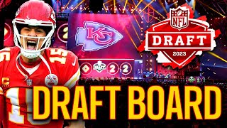 2023 NFL Draft FULL Board Reveal! Kansas City Chiefs Draft Town