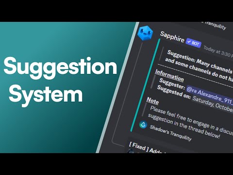 Discord Suggestion System 2023 Sapphire bot