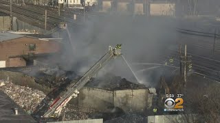 Fire Rages At Queens Recycling Plant