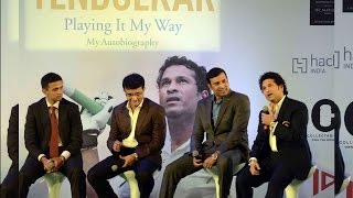 Sachin reacts after being declared on 194 by Rahul Dravid