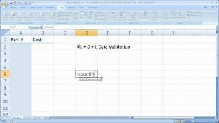 Data Validation 10 - Prevent Duplicate Entries in an Often Updated List.avi
