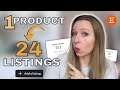 How to make digital downloads FAST for Etsy! How to turn 1 digital product into 24 listings