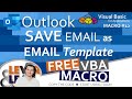 Outlook Save Email as Email Template | VBA Macro #12