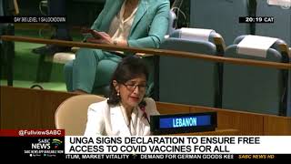 UNGA launches declaration to ensure free access to COVID-19 vaccine for all