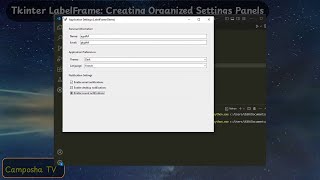 Tkinter 09: LabelFrame